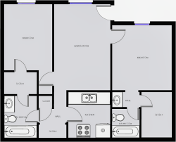 Shortleaf Pine - Two Bedrooms / Two Baths - 837 Sq. Ft.*